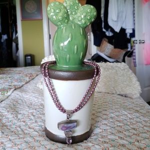 Purple Pearl's and amethyst bracelet and necklace